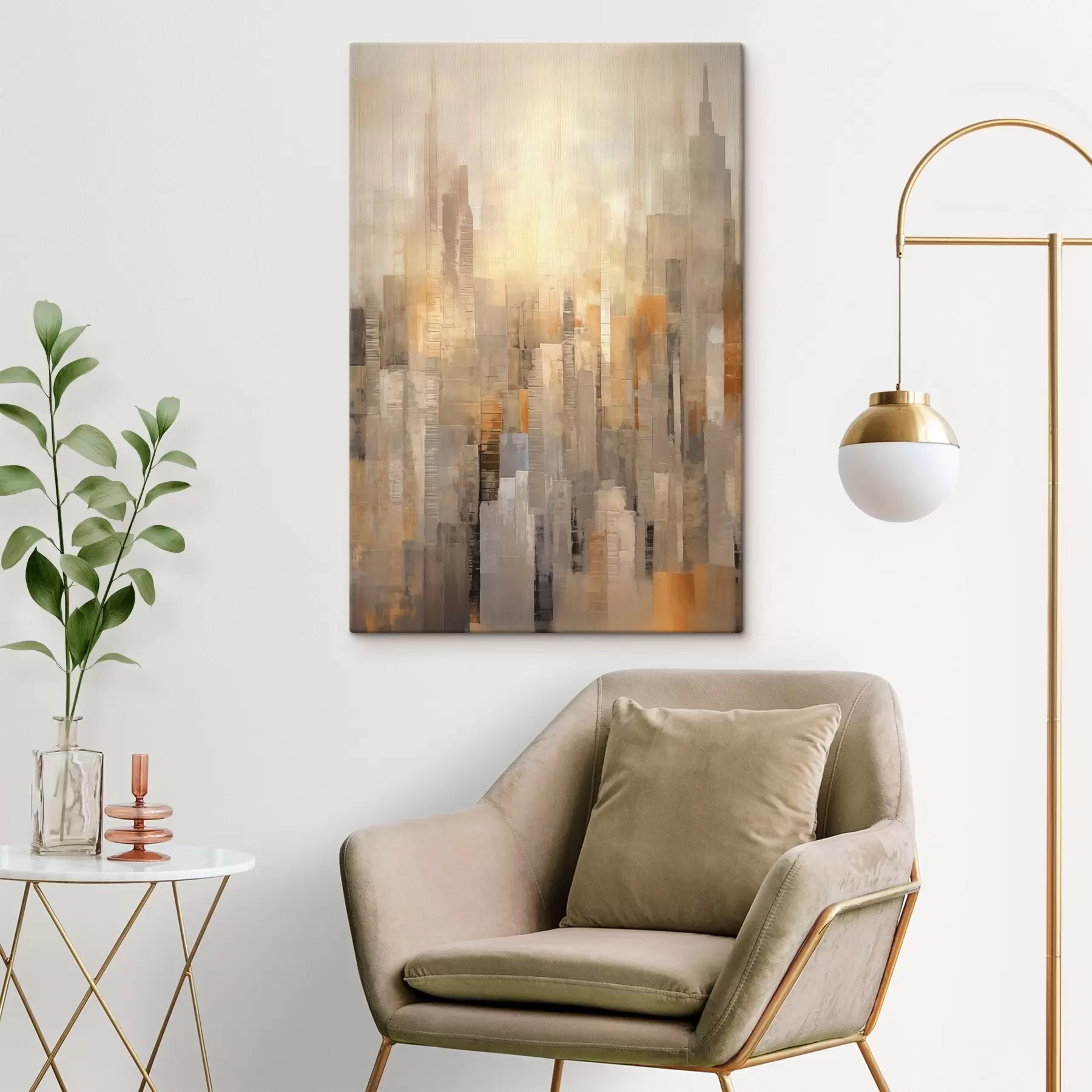  Peintures Paysage urbain abstrait s46580