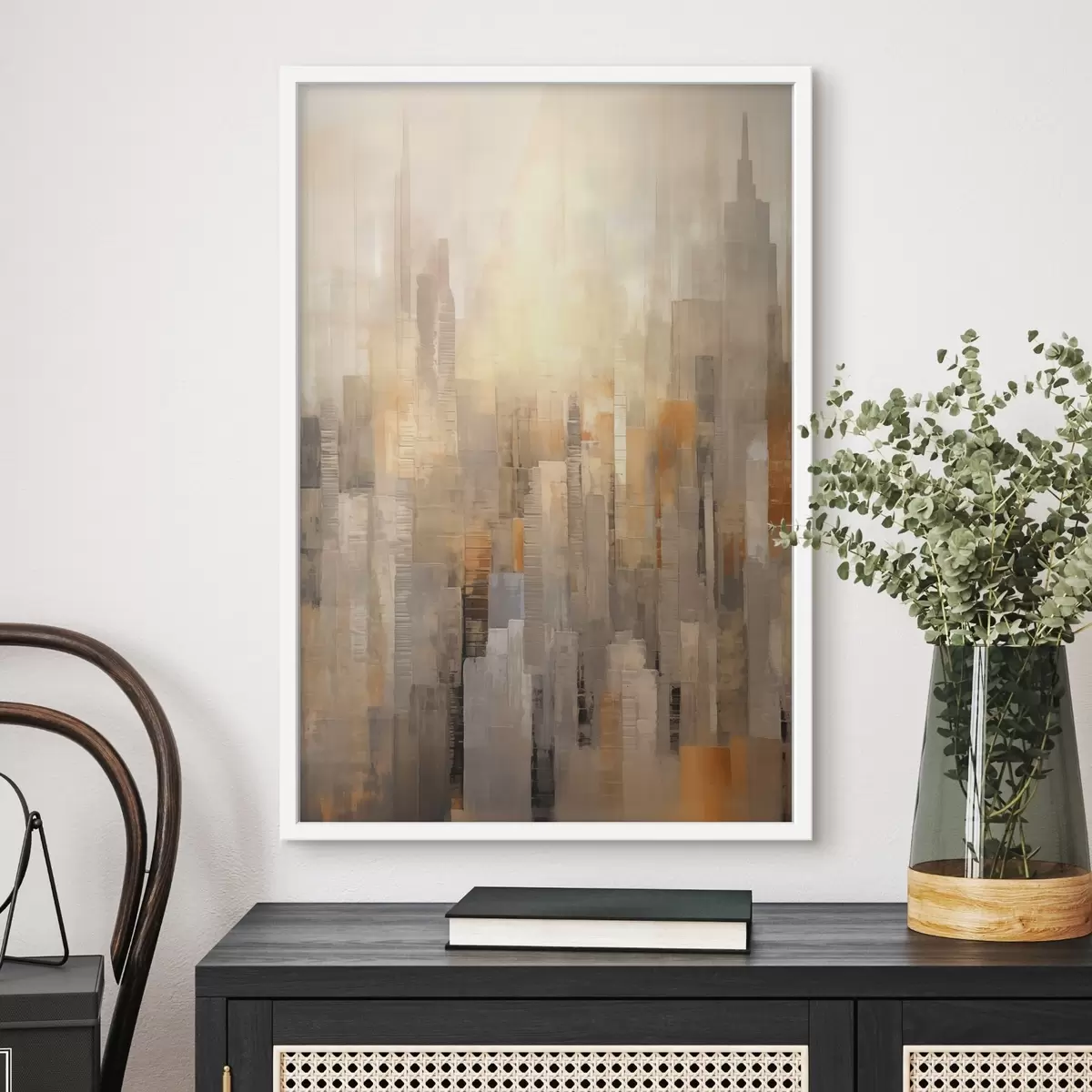 Poster Abstract stadslandschap f46580