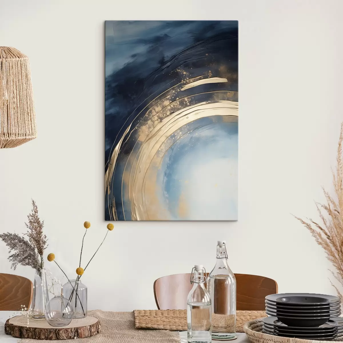  Peintures Anneau balayé avec centre clair et glaçure mouchetée s46488