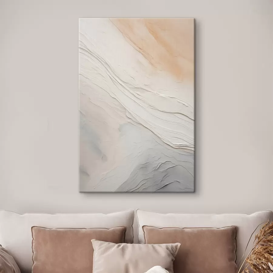  Peintures Plâtre texturé aux nuances douces ivoire et sable s46510