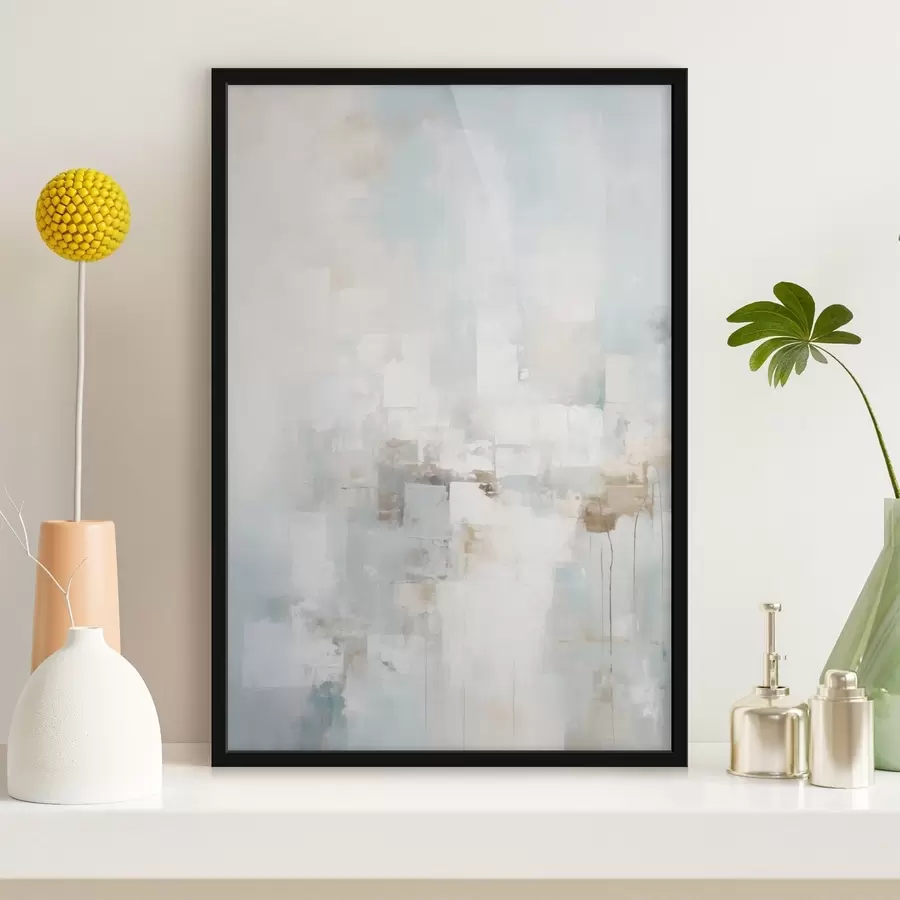 Papier peint photo Blocs pastel clairs : bleu, beige, blanc f46546