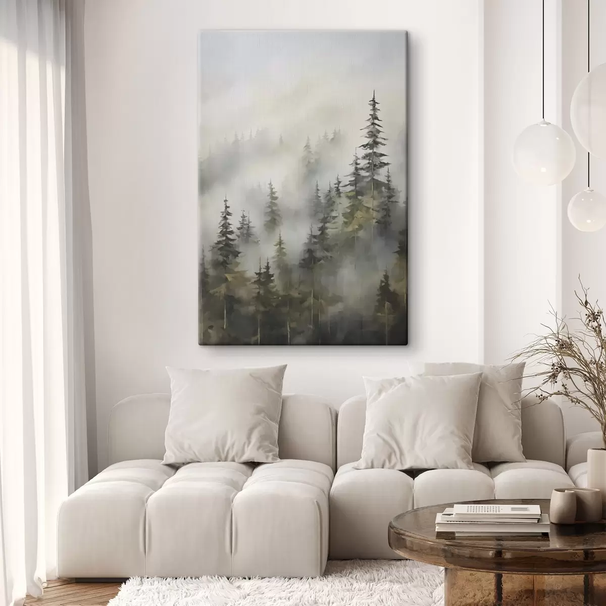  Peintures Forêt dans le brouillard imitation de peinture s46671