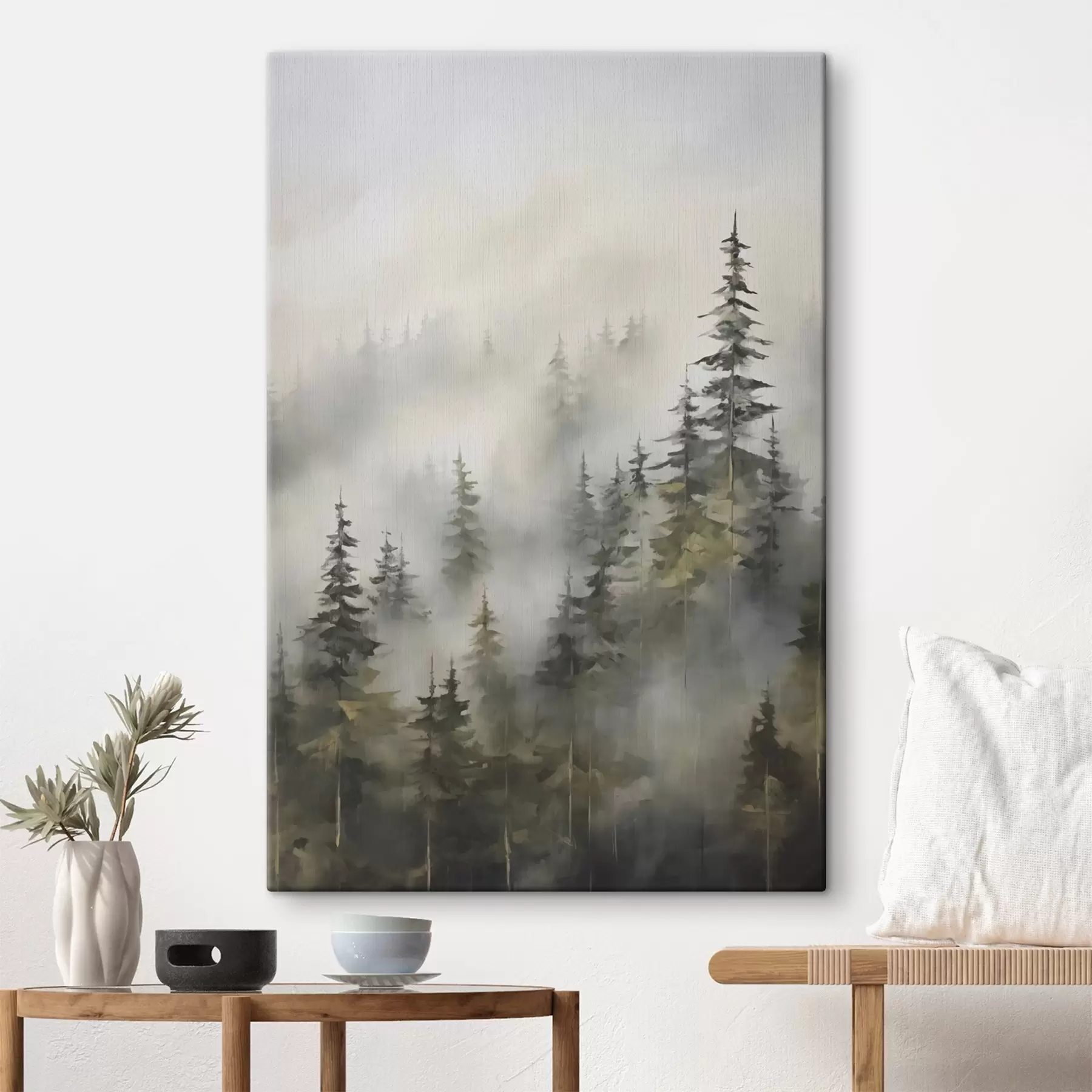  Peintures Forêt dans le brouillard imitation de peinture s46671