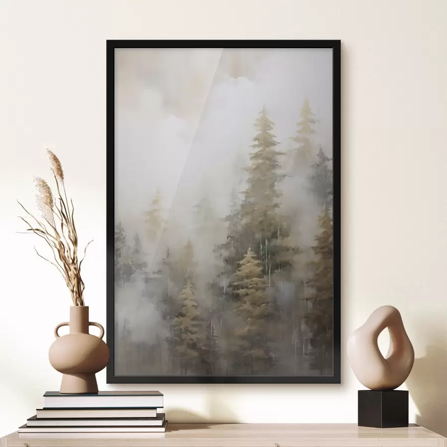 Fotobehang Bosimitatie van schilderij f46672