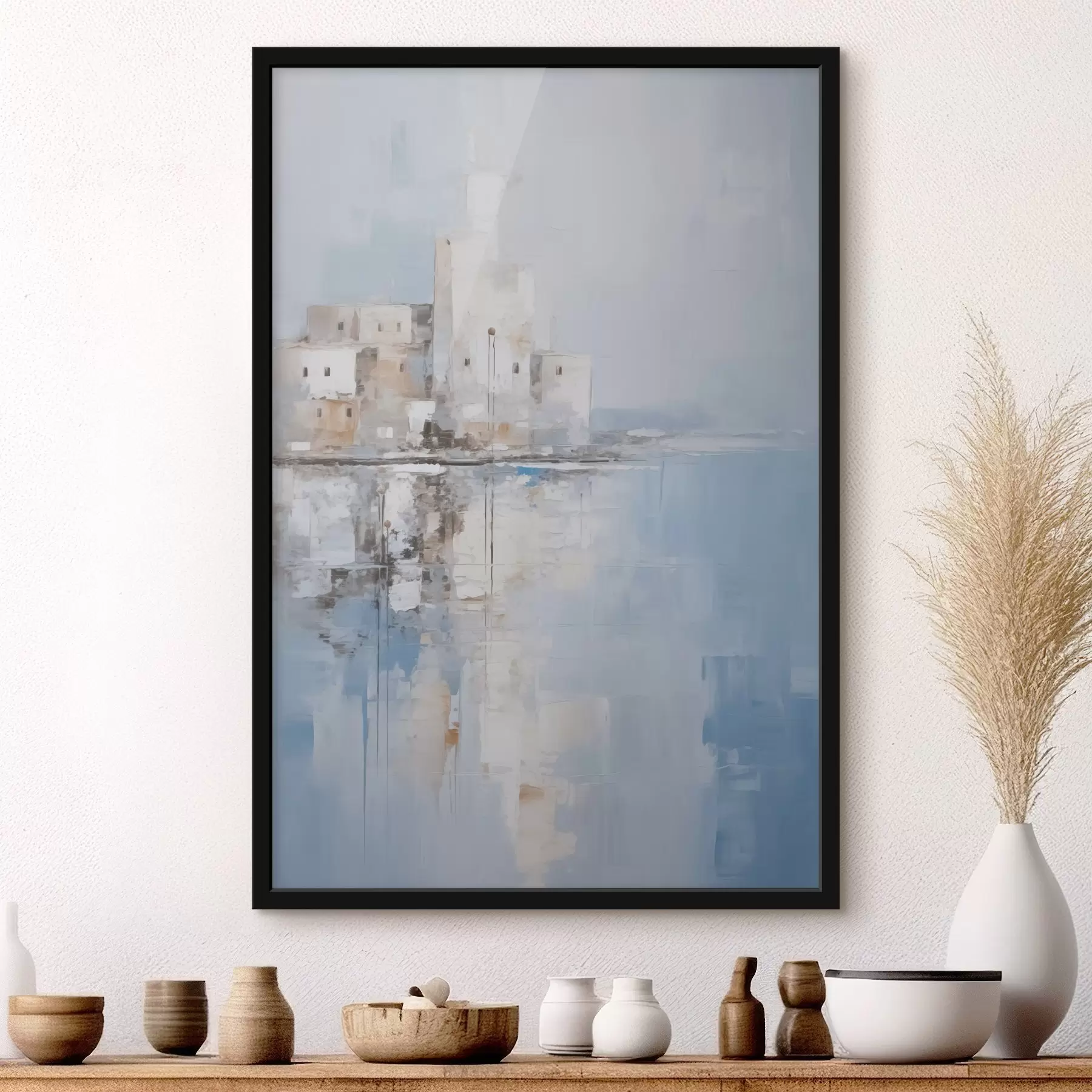 Fotobehang Abstracte landschapsimitatie van schilderkunst f46674