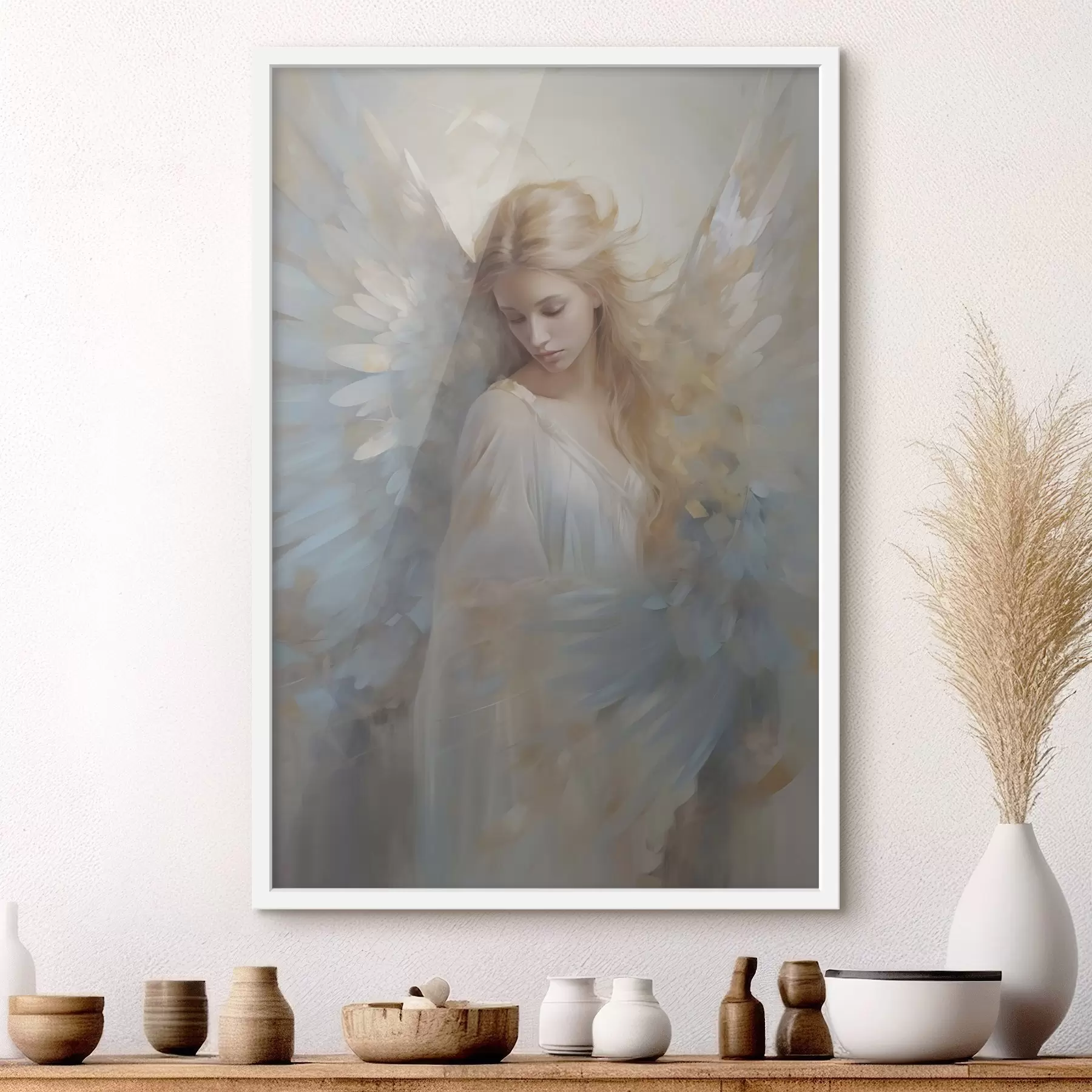 Fotobehang Engel abstract schilderij imitatie f46682