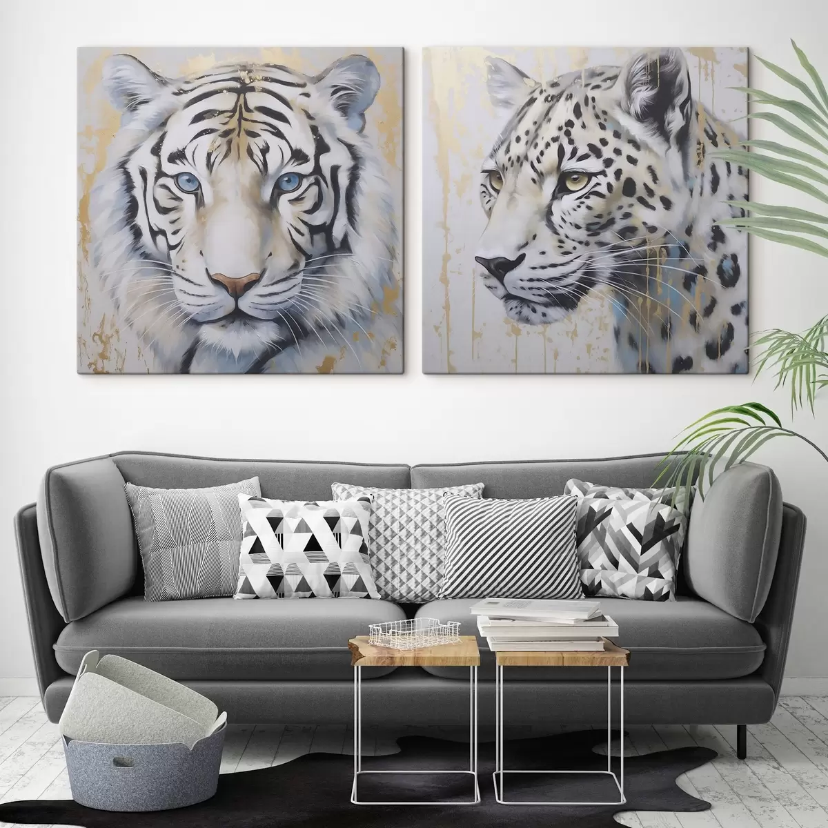  Peintures Tigre et léopard m00995