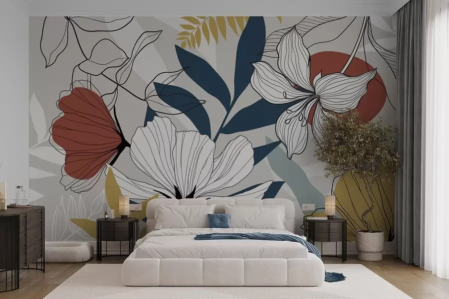 Papier peint photo Plantes et fleurs abstraites w04898v1