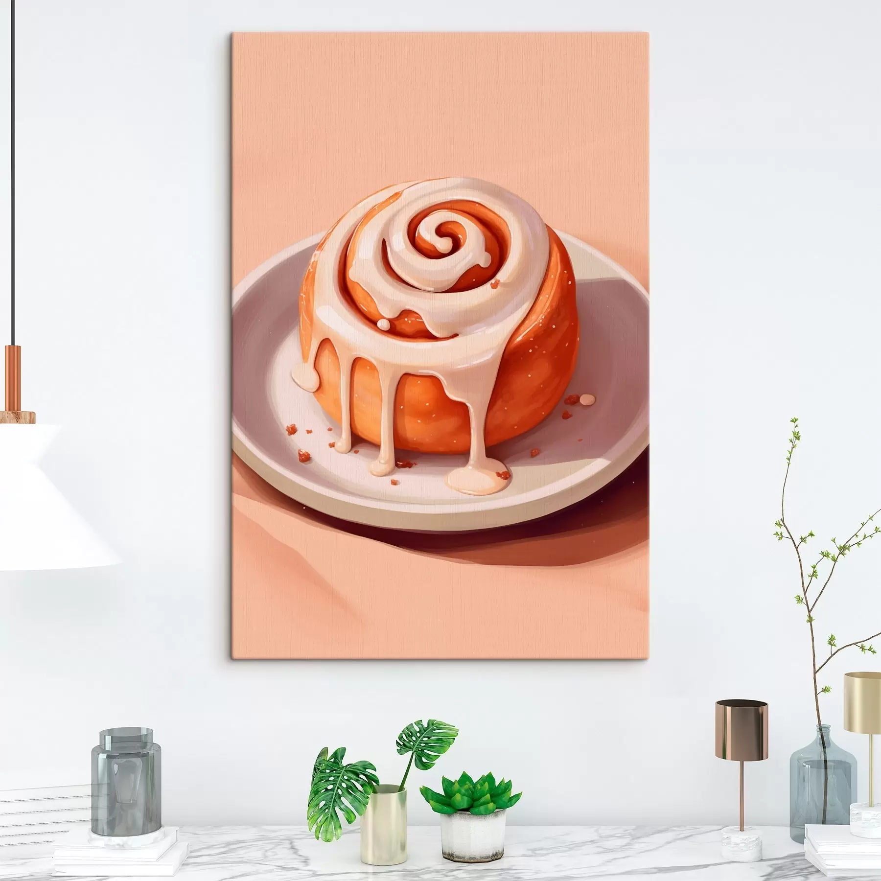  Schilderijen Kaneelbroodje met roomglazuur s46624