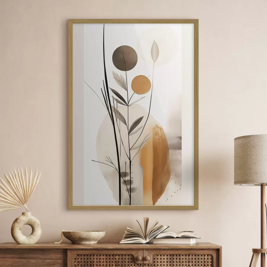 Papier peint photo Cercles et tiges élancées f46698
