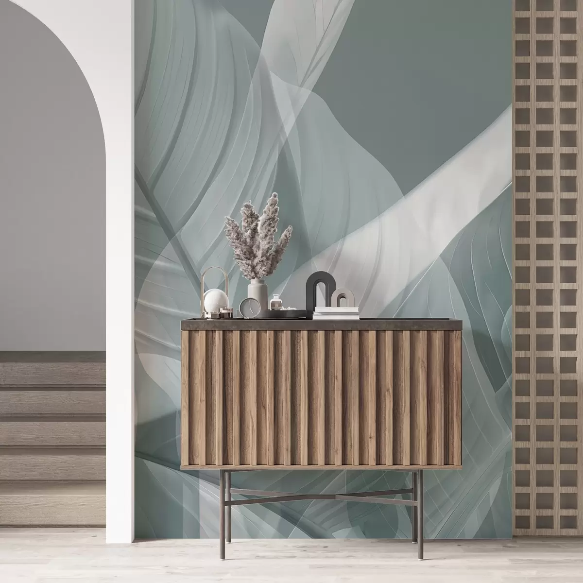 Fotobehang Grote bladeren w04901v1