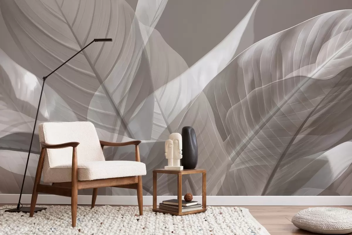 Fotobehang Grote bladeren w04901v2