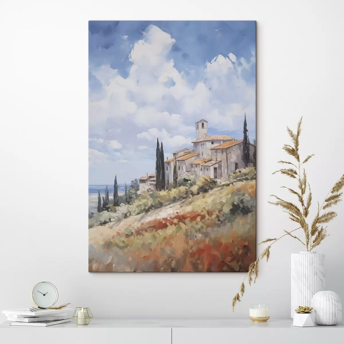  Peintures Imitation de peinture représentant un paysage rural s46716