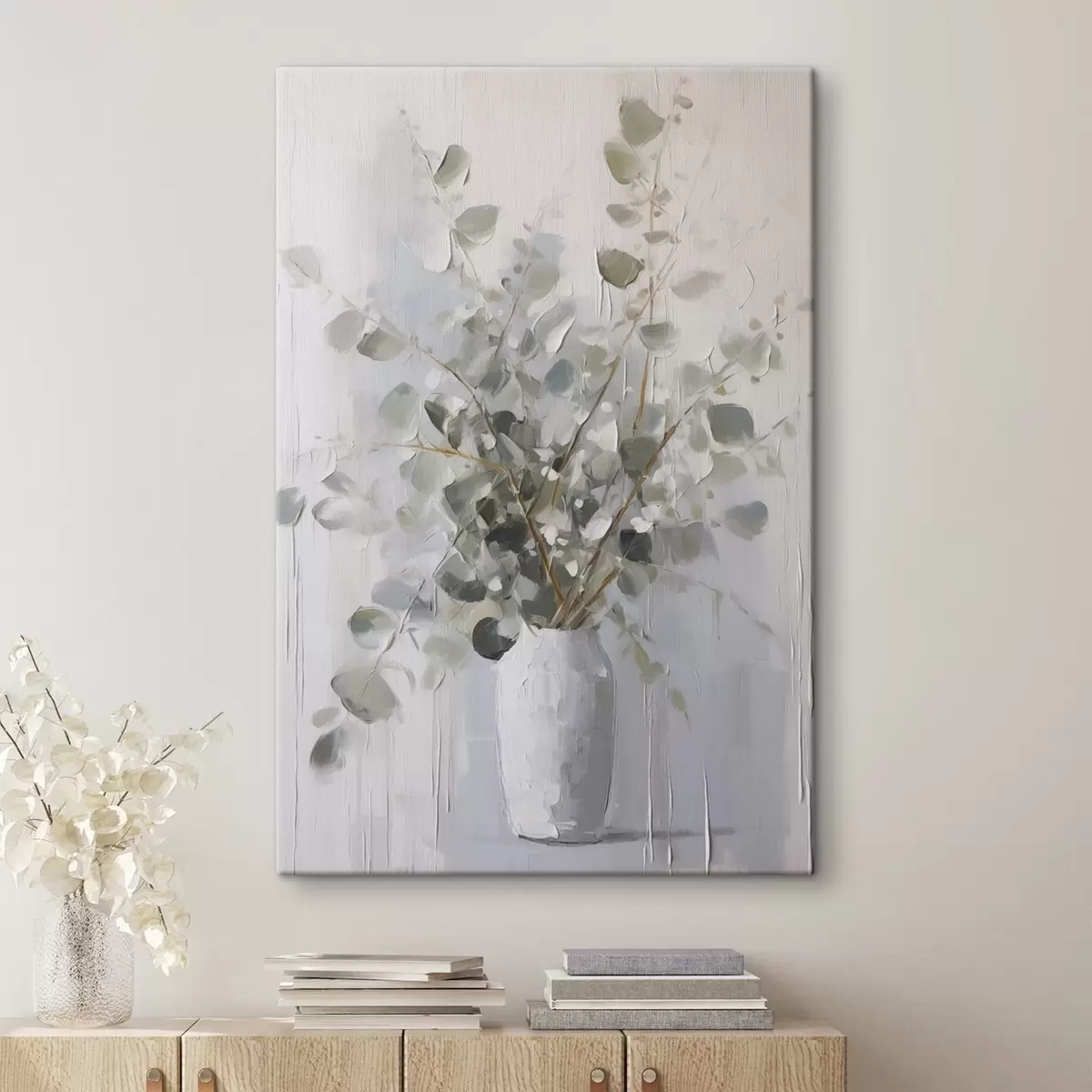  Peintures Branches avec feuillage dans un vase, peinture imitation s46720