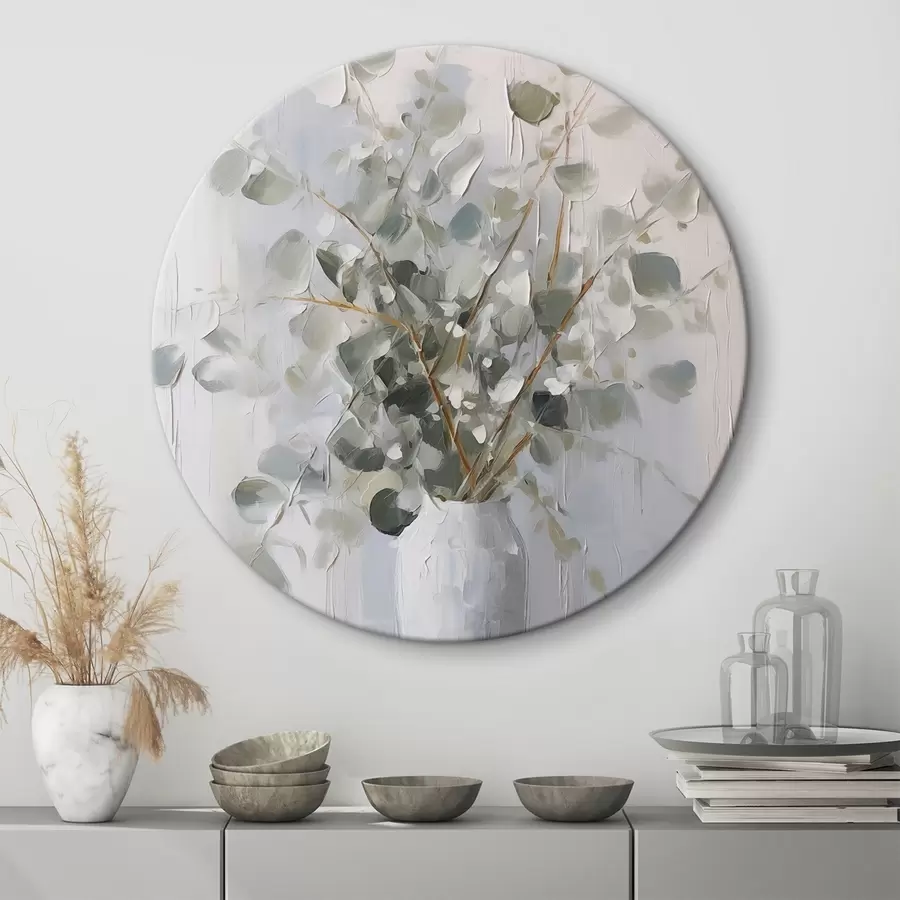  Peintures Branches avec feuillage dans un vase, peinture imitation r46720