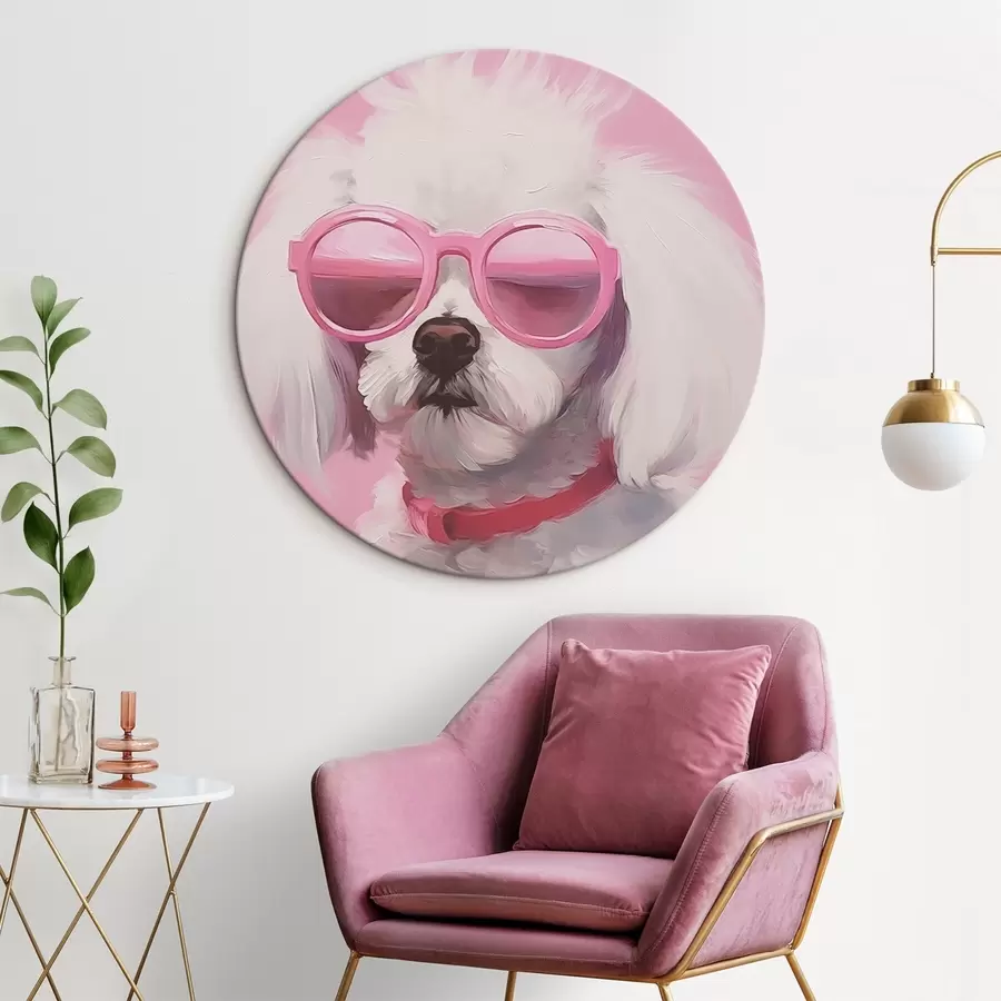  Peintures Un petit chien portant des lunettes est une imitation de peinture. r46722
