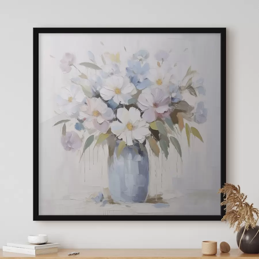 Papier peint photo Fleurs dans un vase, peinture imitation f46714