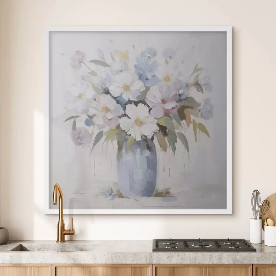 Papier peint photo Fleurs dans un vase, peinture imitation f46714