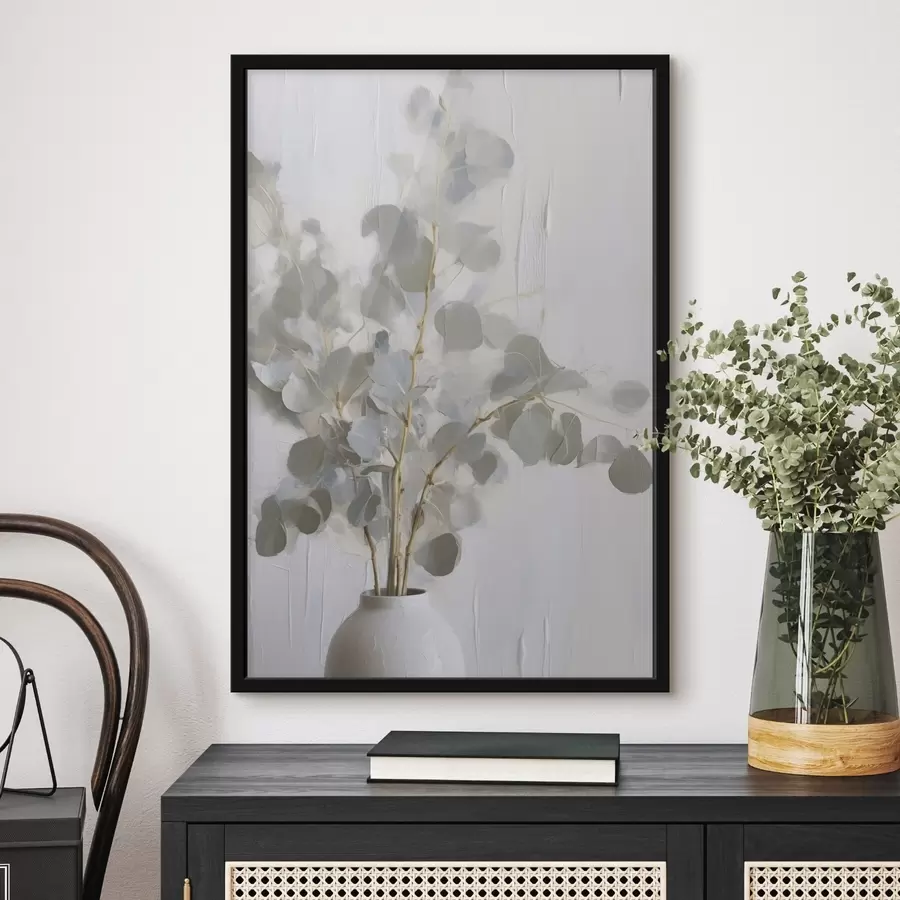 Papier peint photo Peinture imitant des brindilles dans un vase f46719