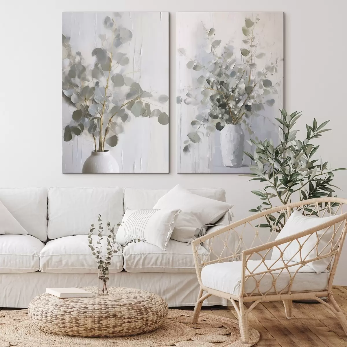  Peintures Peinture imitant des brindilles dans un vase m01020