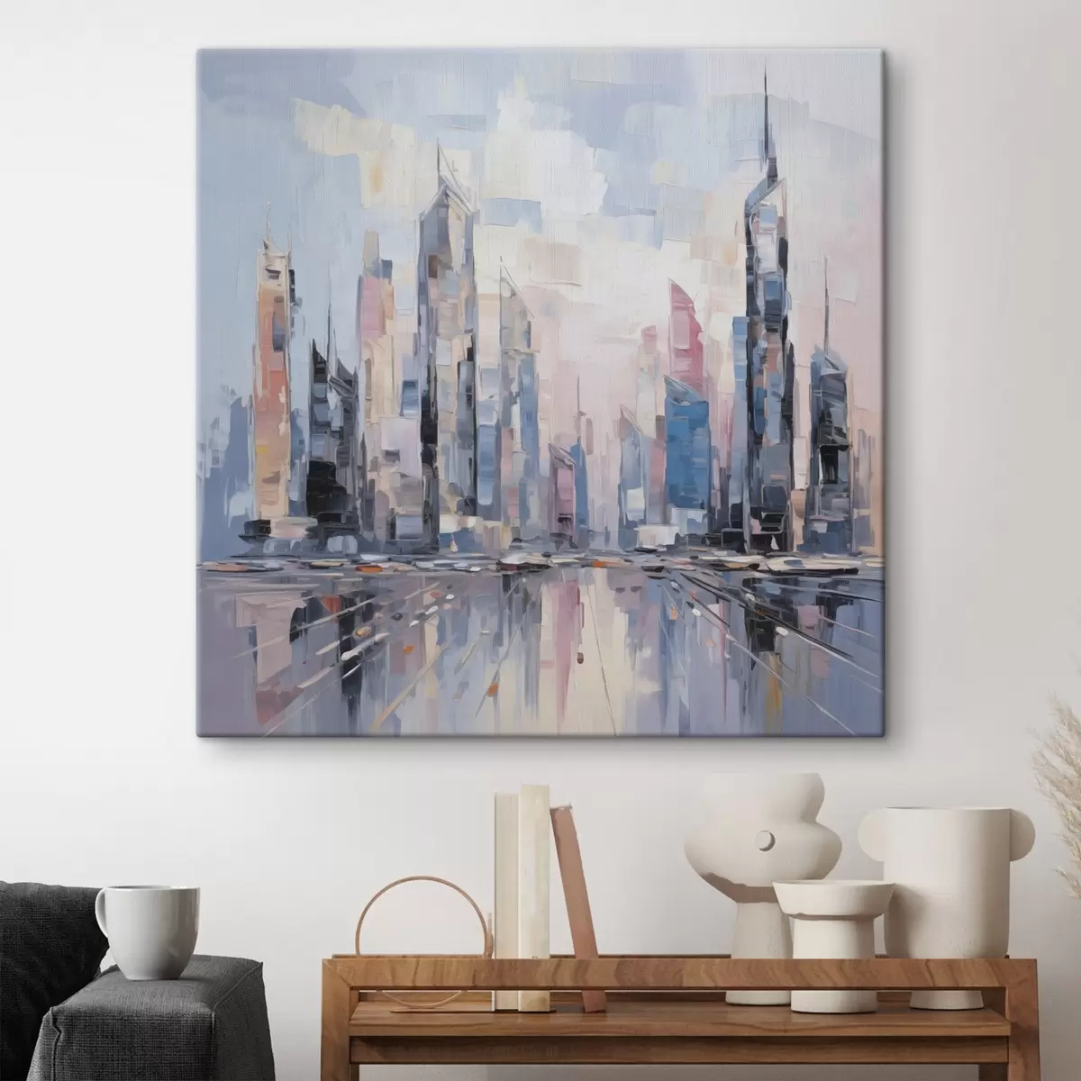  Peintures Imitation abstraite d'une ville dans la peinture s46752