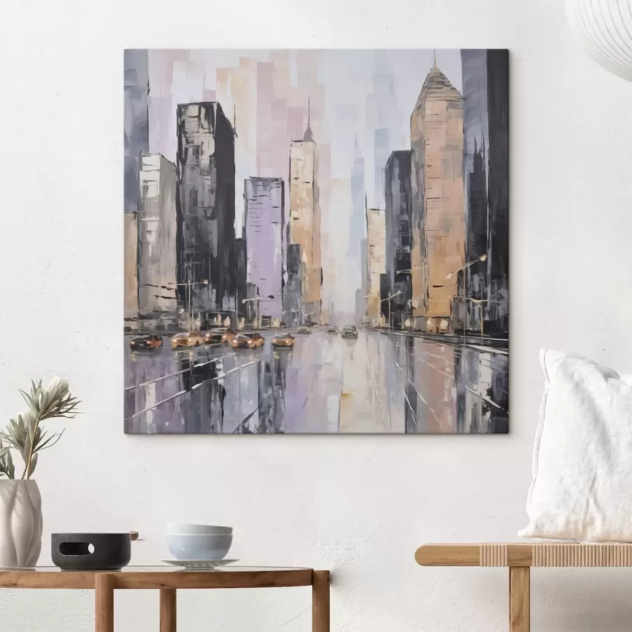  Peintures Imitation abstraite d'un paysage urbain peint s46753