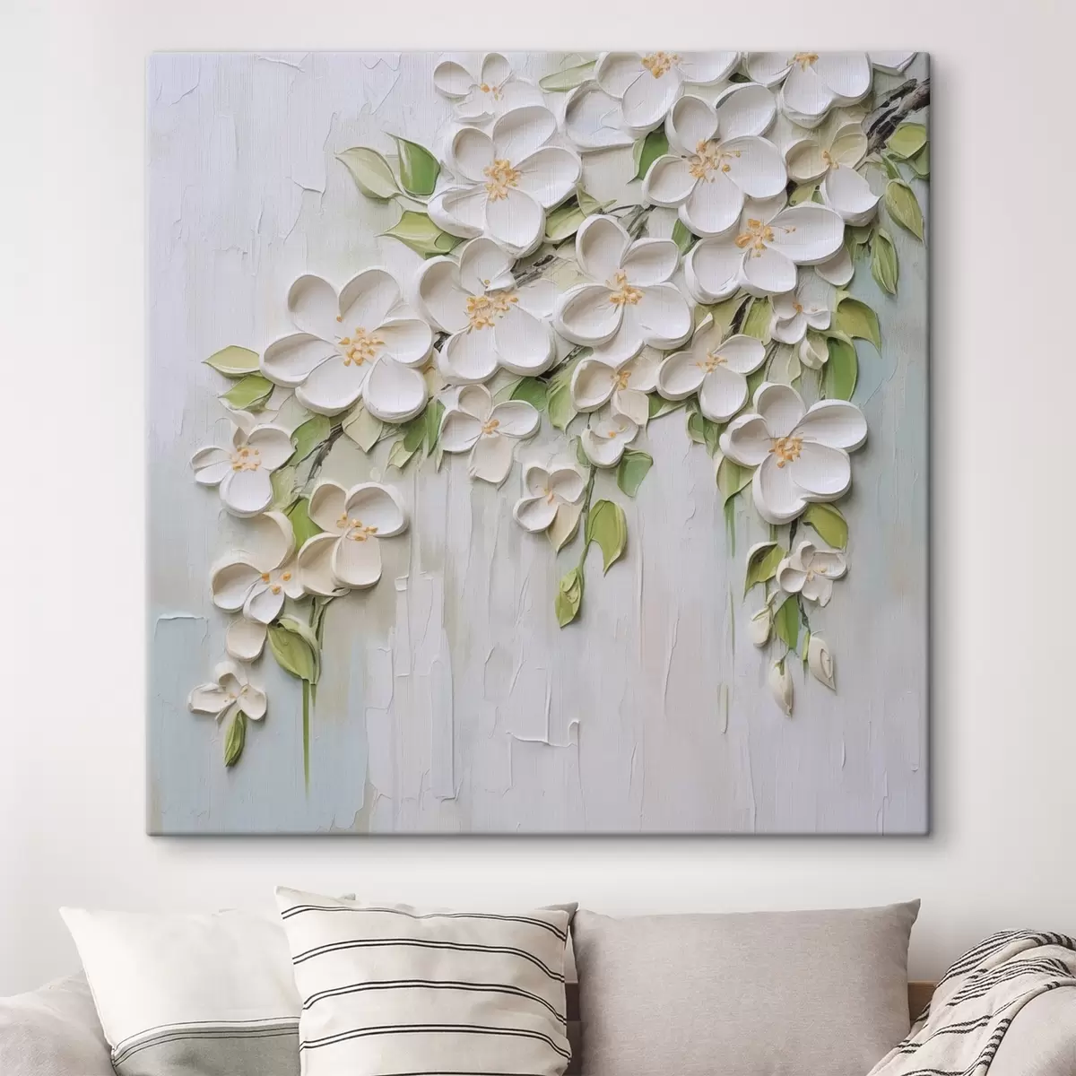  Schilderijen Abstracte bloemen imitatie van schilderkunst s46755