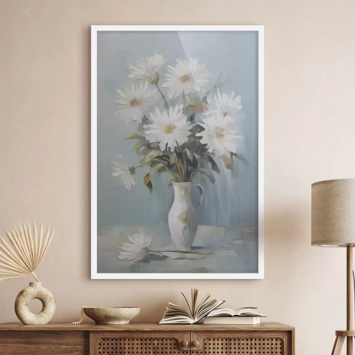 Poster Bloemen in een vaas imitatie schilderij f46743