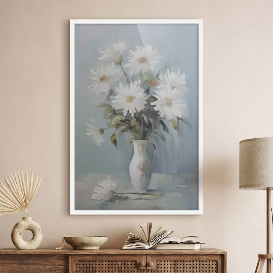 Fotobehang Bloemen in een vaas imitatie schilderij f46743