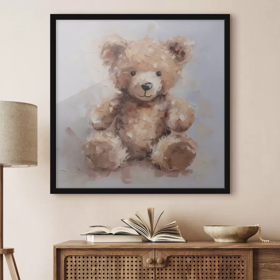 Papier peint photo Ours en peluche, imitation peinture f46747