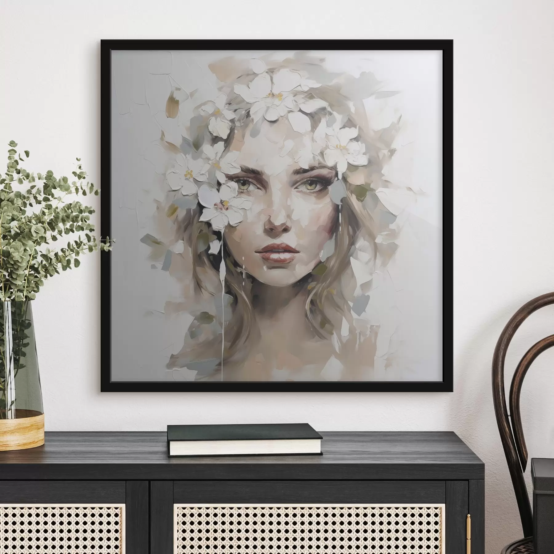 Papier peint photo Portrait abstrait imitation peinture f46749