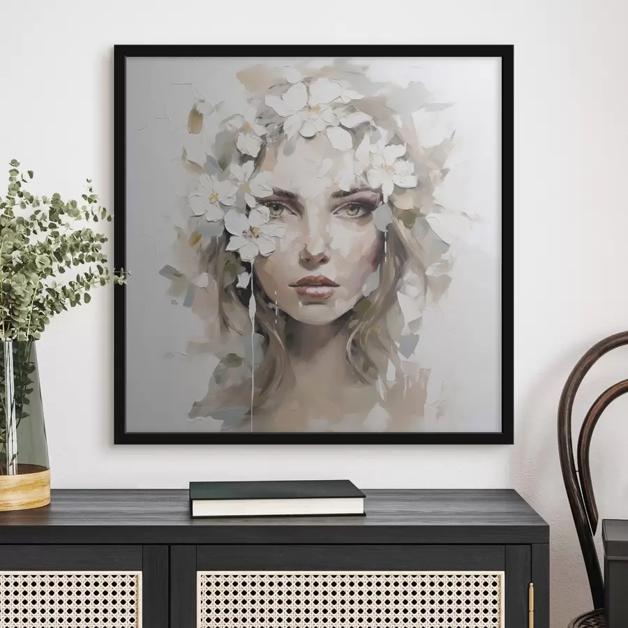 Papier peint photo Portrait abstrait imitation peinture f46749