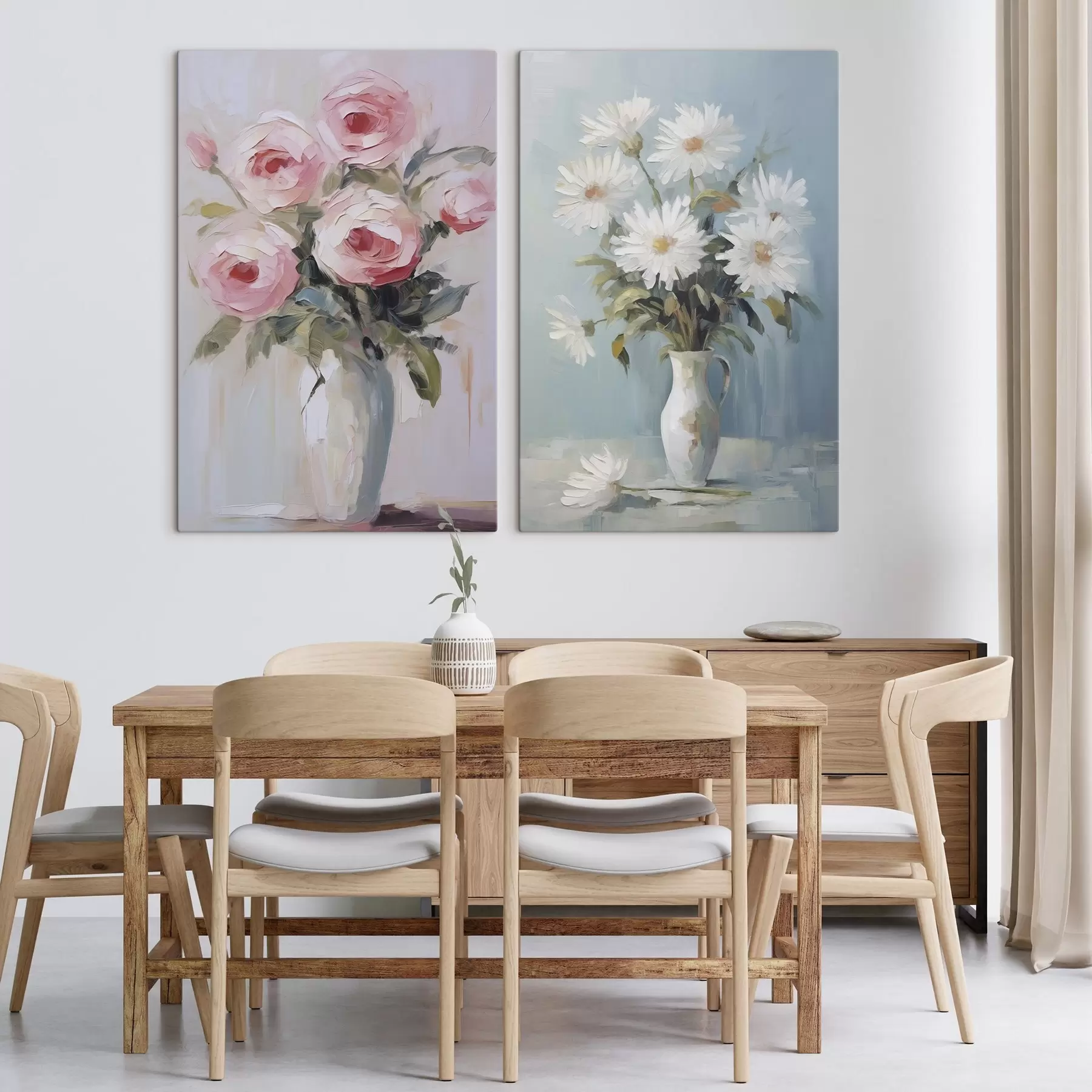  Peintures Fleurs dans un vase, peinture imitation m01027