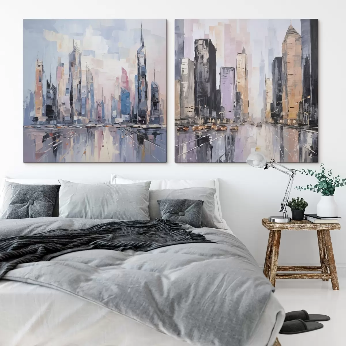  Peintures Imitation abstraite d'une ville dans la peinture m01032