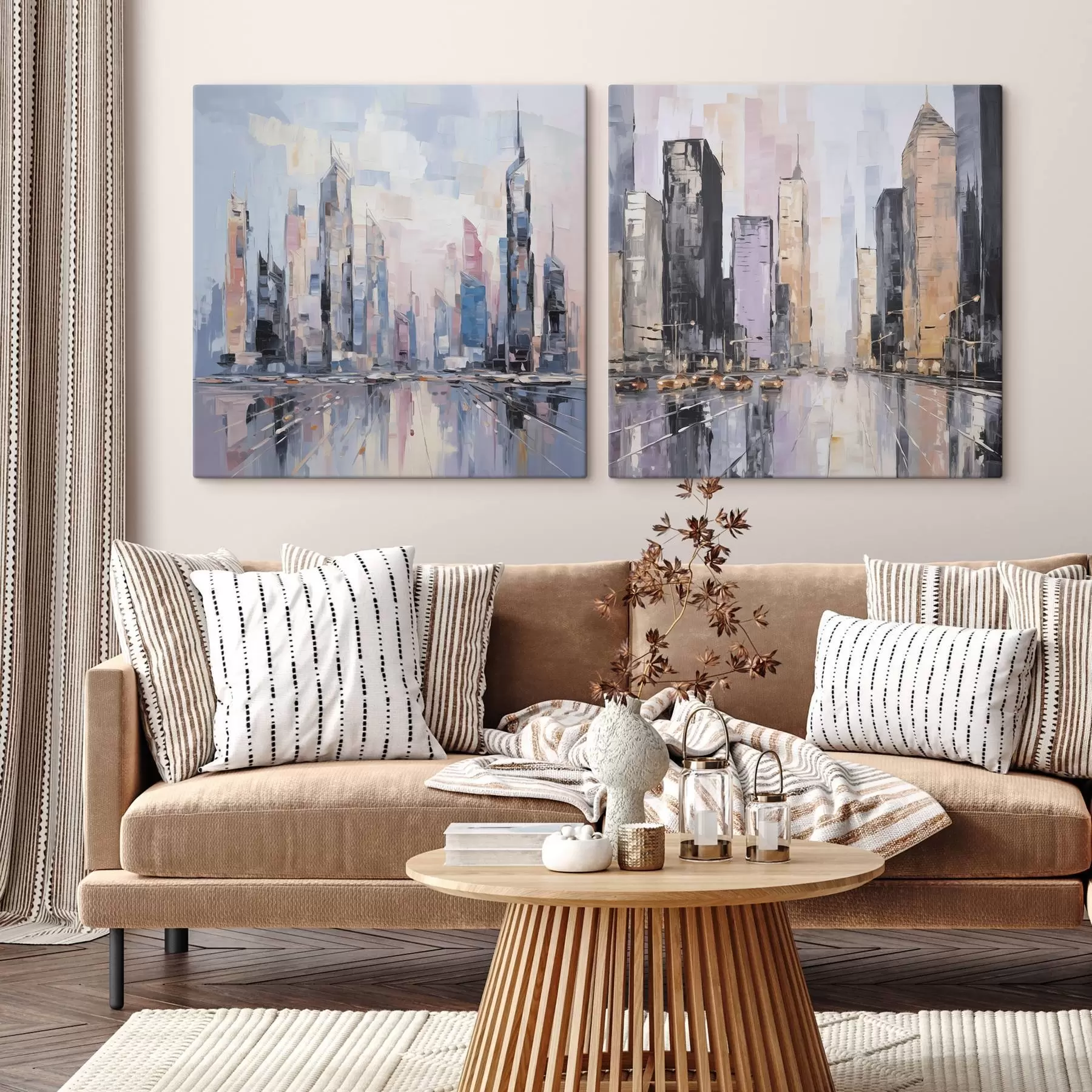  Peintures Imitation abstraite d'une ville dans la peinture m01032