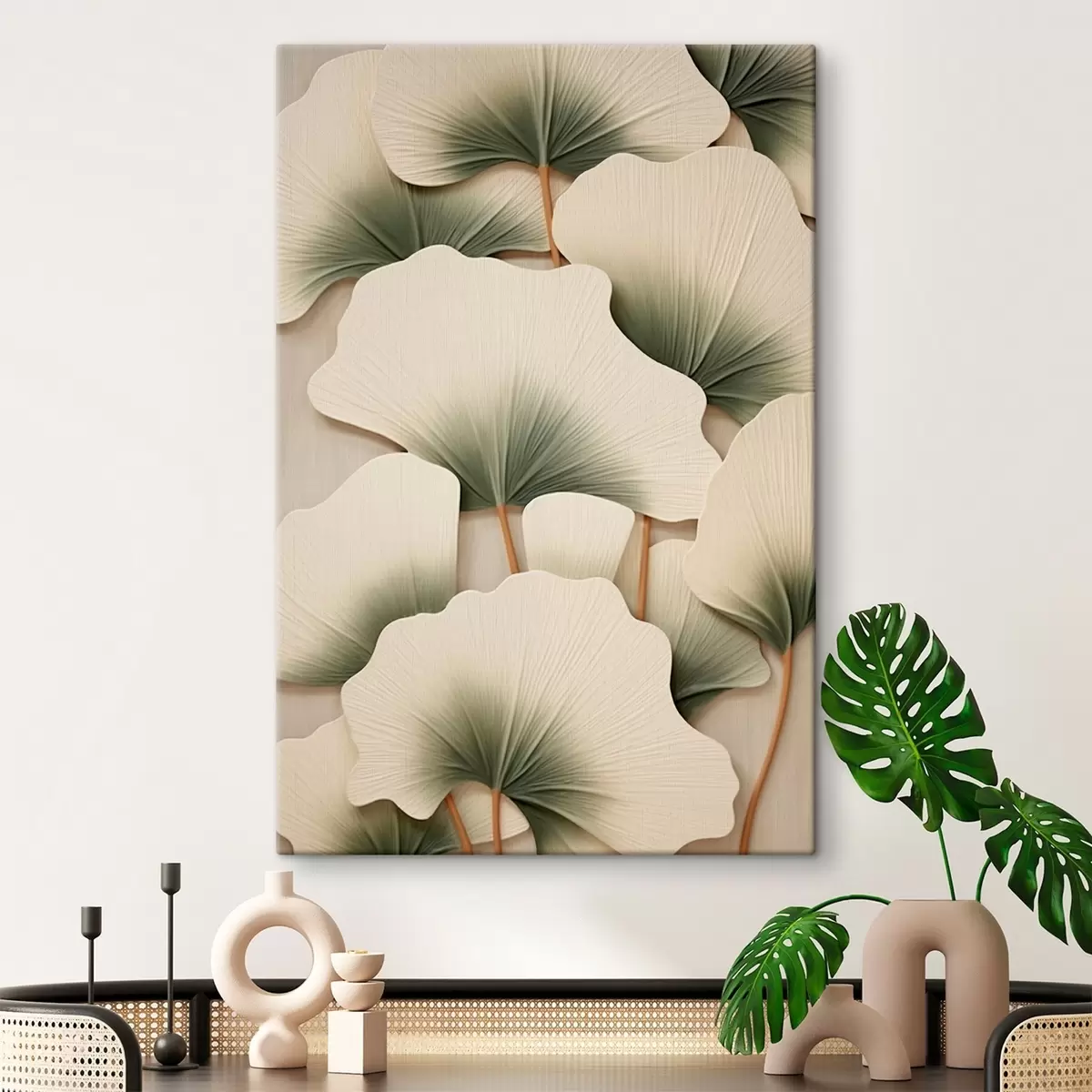  Schilderijen Decoratieve ginkgobladeren s46729