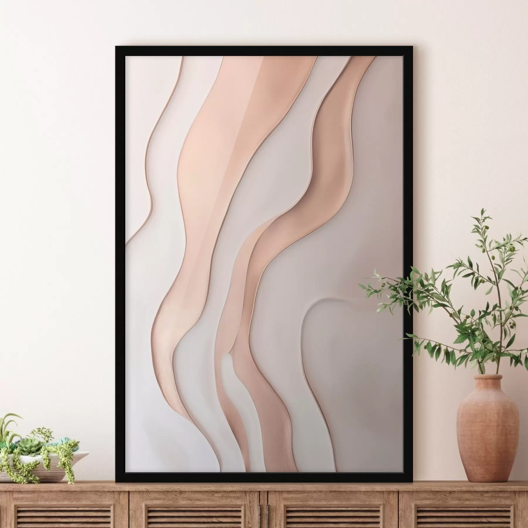 Fotobehang Samenvatting. Golvende lijnen f46724