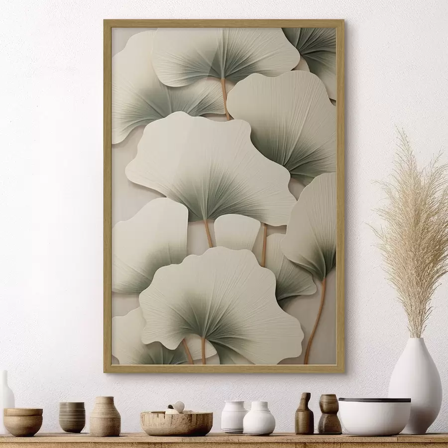 Papier peint photo Feuilles décoratives de ginkgo f46729