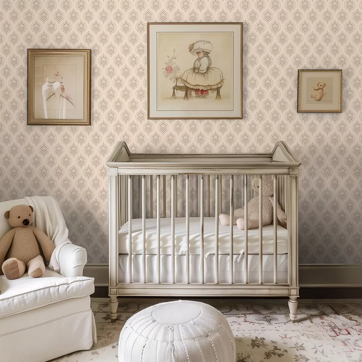 Papier peint Motifs de gouttelettes poudreuses avec une fleur sur un fond chaud a00977v2