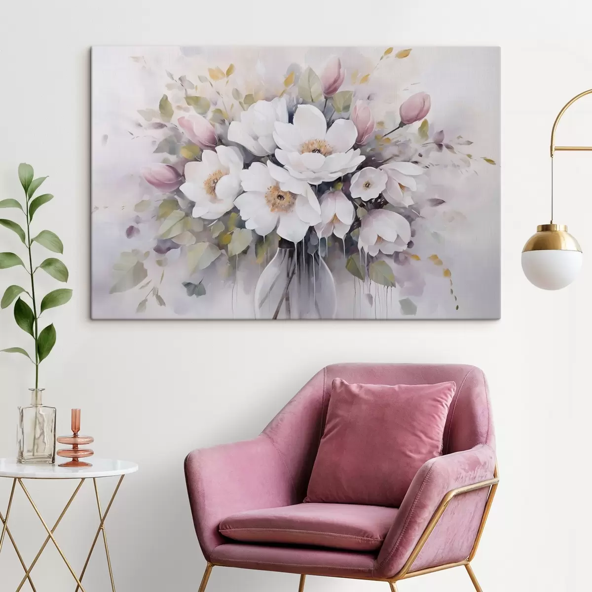  Peintures Fleurs dans un vase, peinture imitation s46763