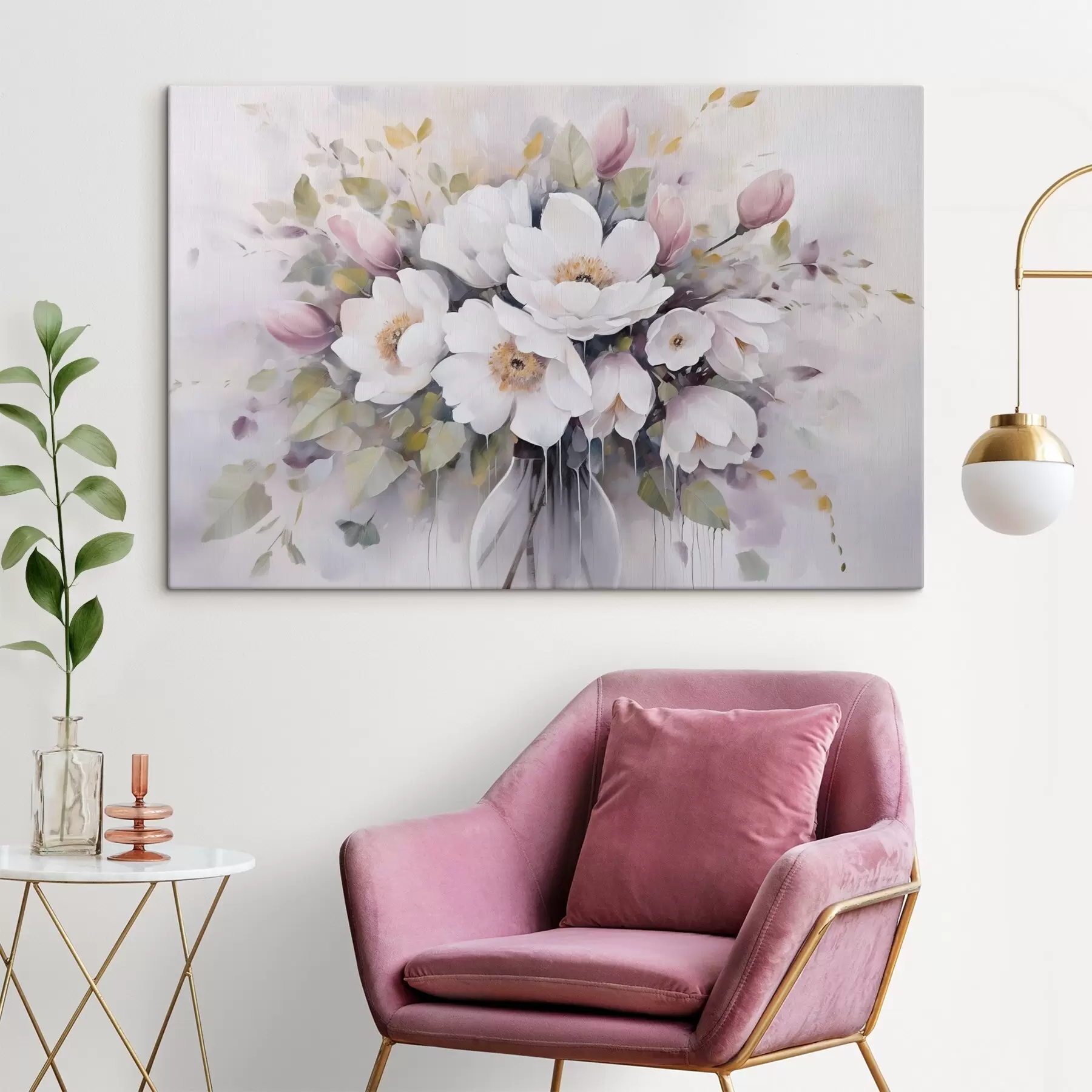  Schilderijen Bloemen in een vaas imitatie schilderij s46763