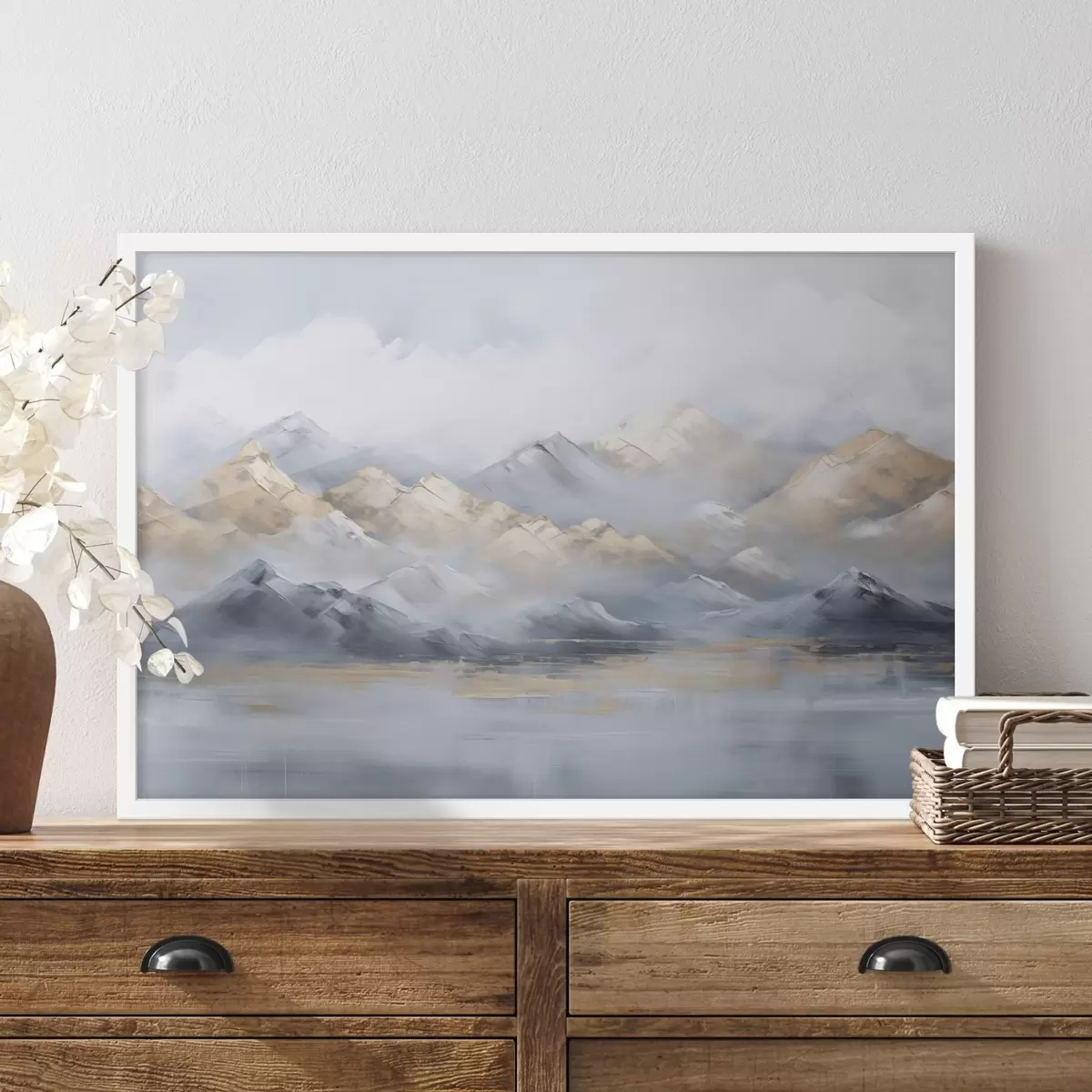 Affiche Paysage de montagne imitation peinture f46765