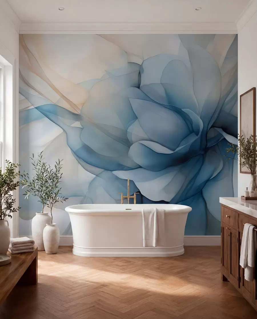 Fotobehang Delicate bloemen sluier w04944