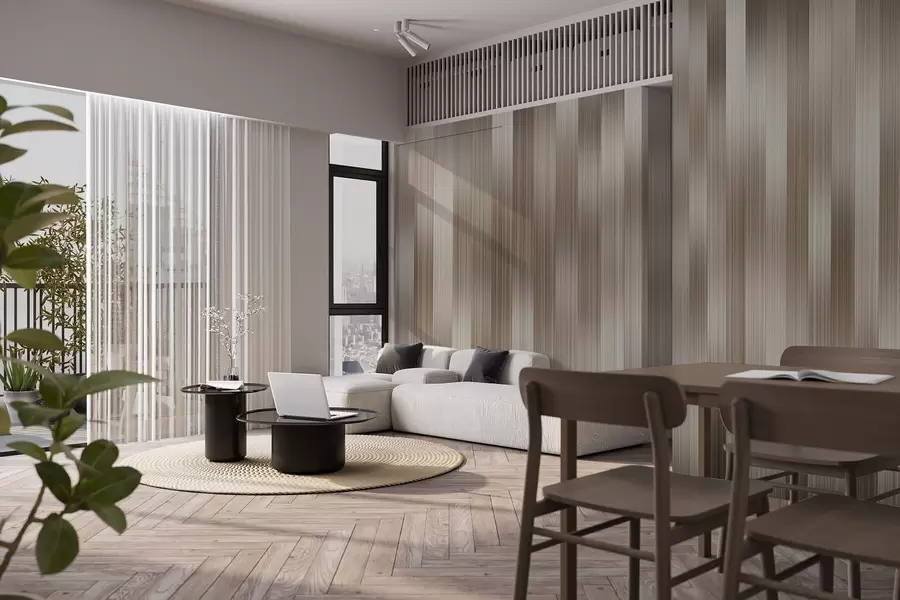 Papier peint photo Harmonie des lignes verticales w04952v1