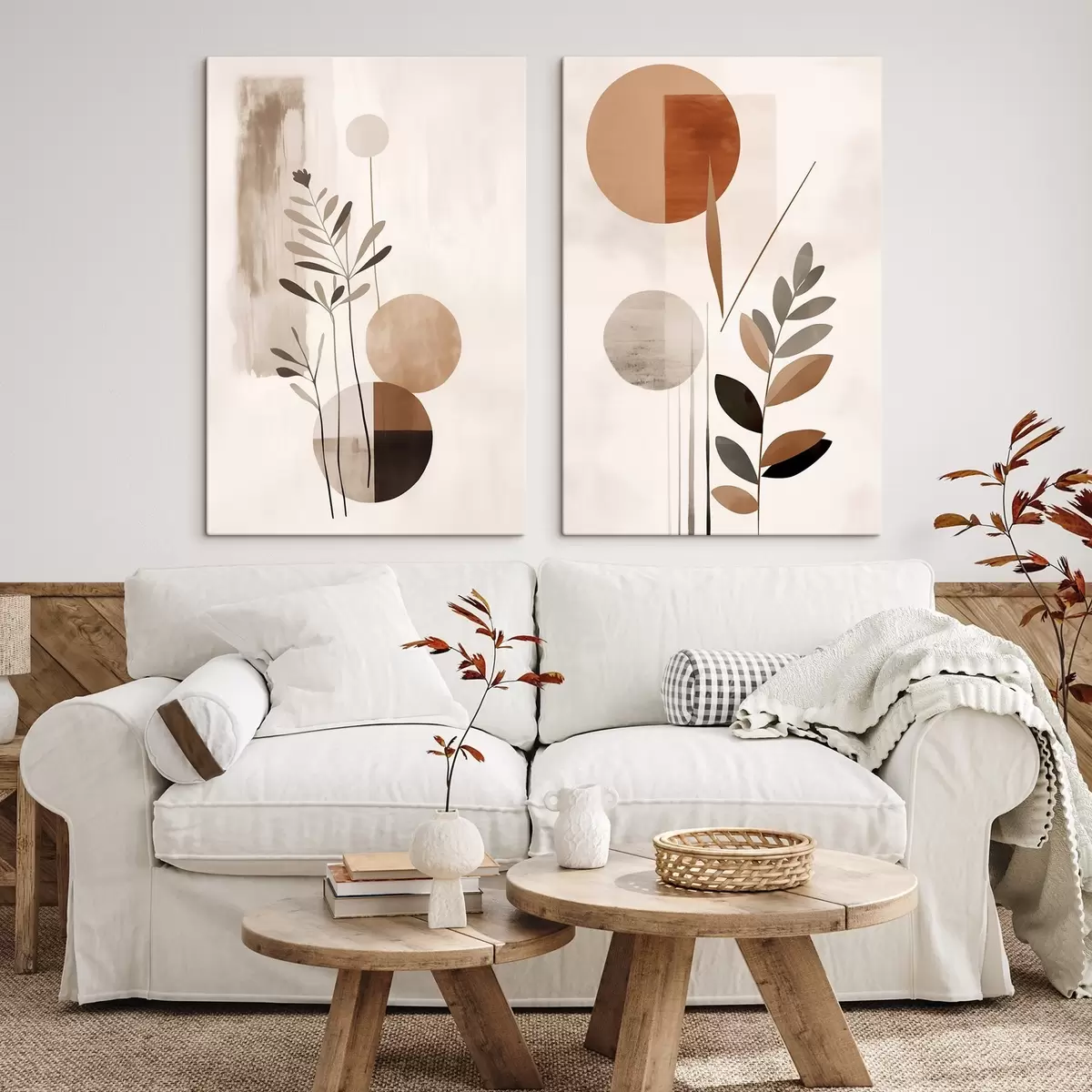  Peintures Abstractions avec des plantes m01036