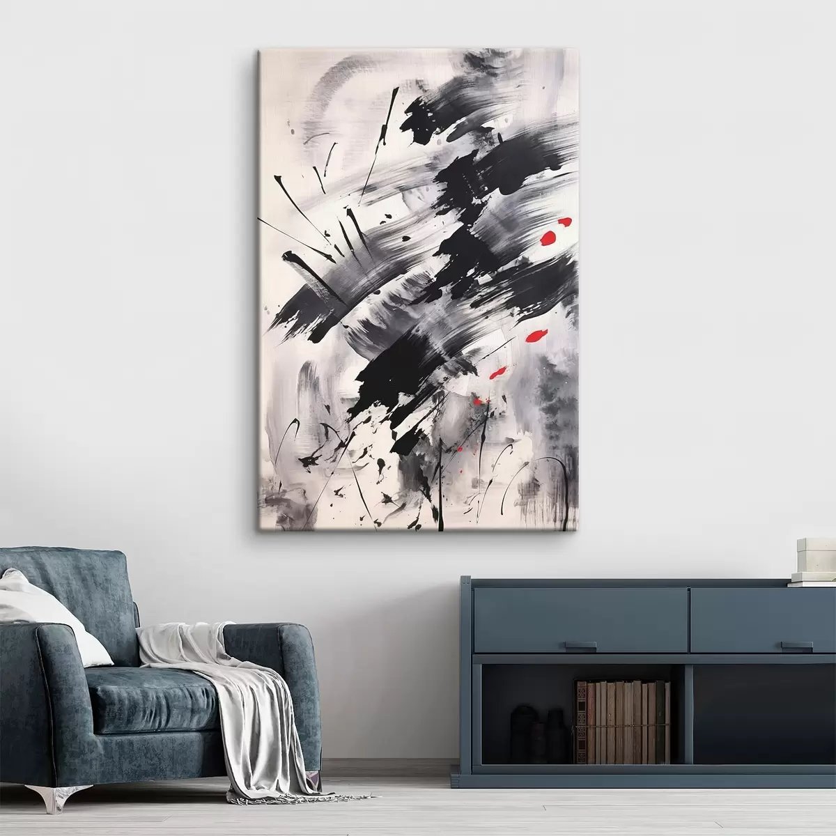  Peintures Abstraction avec imitation d'éclaboussures et de coups de pinceau s46783