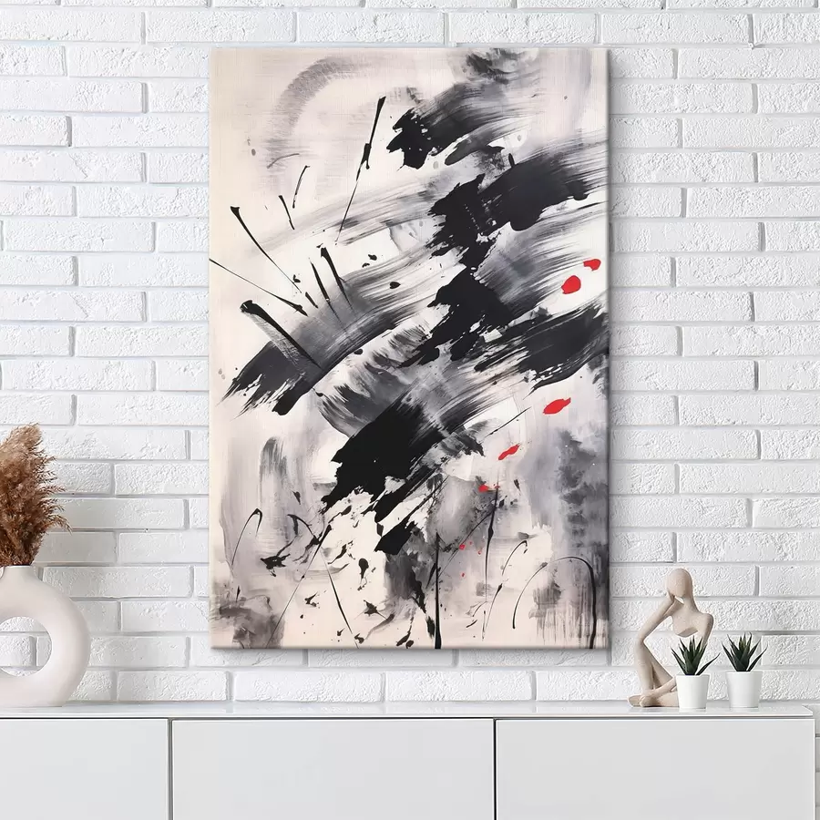  Peintures Abstraction avec imitation d'éclaboussures et de coups de pinceau s46783