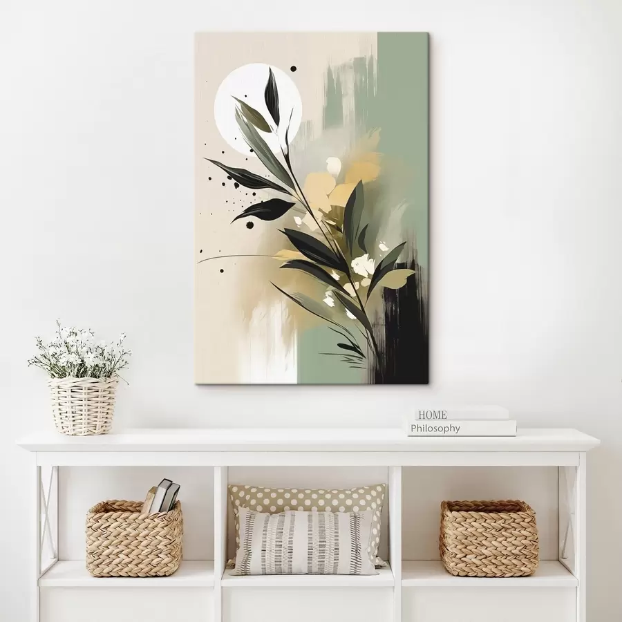  Schilderijen Abstractie met een plant s46790