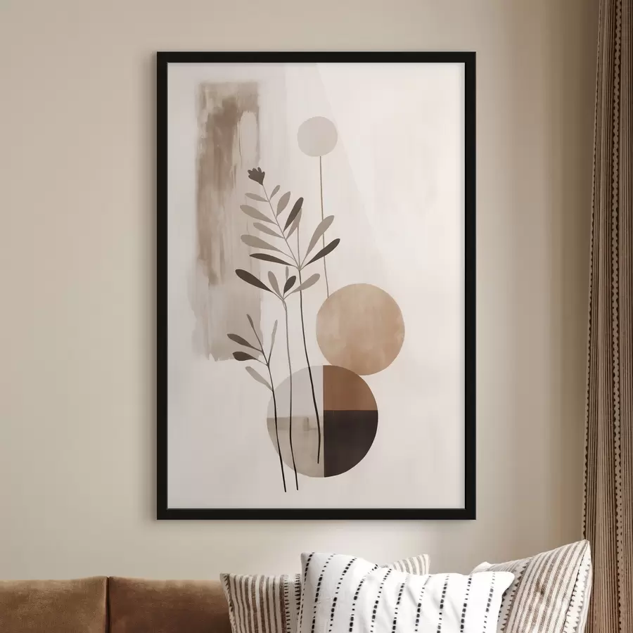 Fotobehang Abstractie met een plant f46782