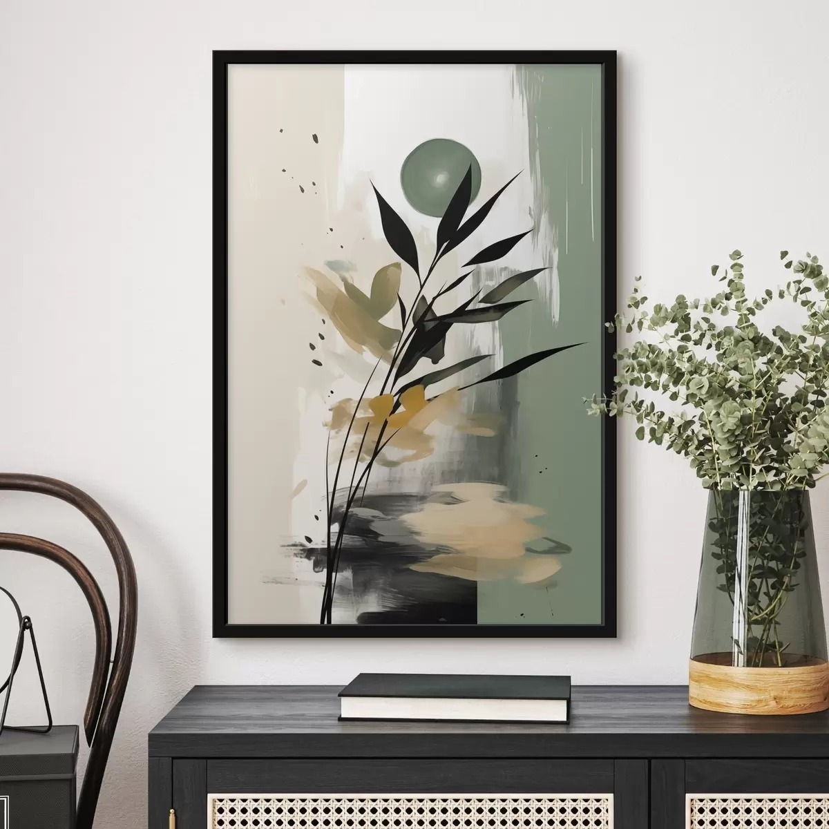 Affiche Abstraction avec une plante f46784